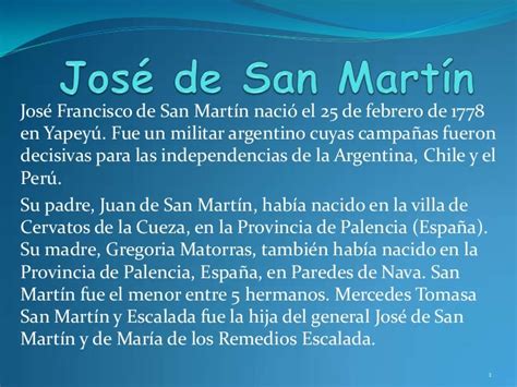 san martin website.